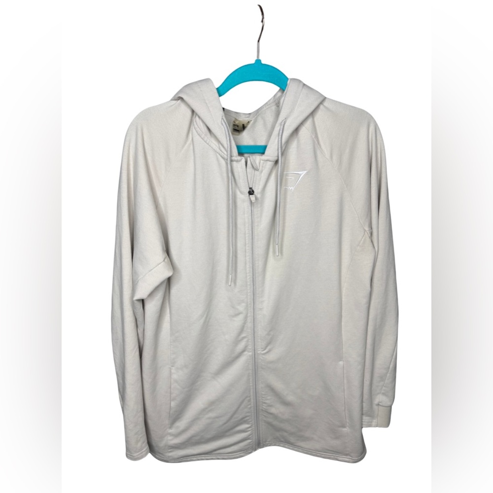 Gym shark tan full size hoodie size large